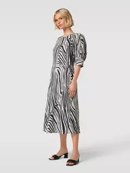 Платье миди с пышными рукавами модель "Пион" Gestuz, экрю