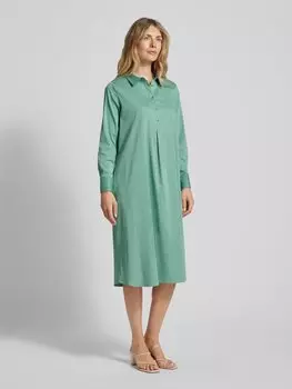 Платье миди с рубашечным воротником Milano Italy, мятный