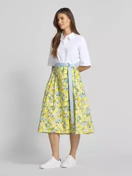 Платье миди с рубашечным воротником WHITE LABEL, желтый