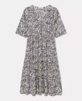 Платье миди с рукавами 3/4 Couchel, белый