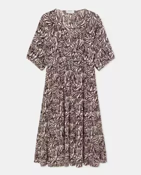 Платье миди с рукавами 3/4 Couchel, красный