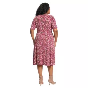 Платье миди с рукавами до локтя London Times больших размеров London Times