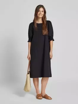 Платье миди с рукавами-фонариками модель 'NETTI' Soyaconcept, черный