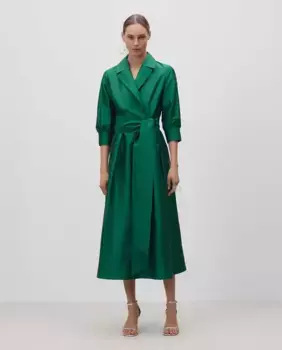 Платье миди с рукавами Simorra, зеленый