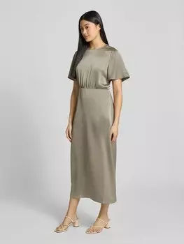 Платье миди с рукавом 1/2, модель 'SALUCINDY' Samse Samse, оливковый