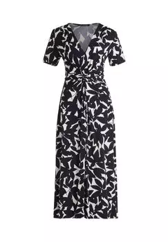 Платье миди с рюшами BETTY BARCLAY, темно-синий