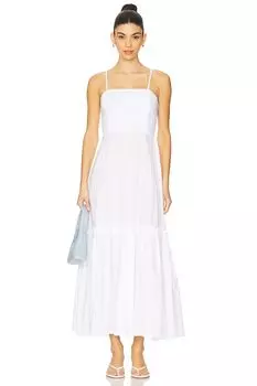 Платье миди с рюшами и расклешенной юбкой Weworewhat, classic white