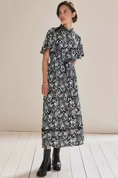 Платье миди с широкими рукавами Next