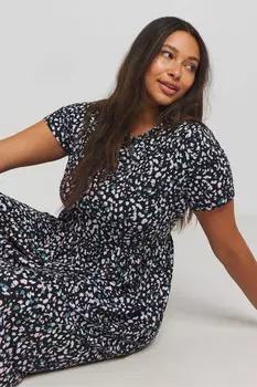 Платье миди с супермягким карманом Simply Be, черный