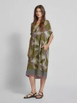 Платье миди с туникообразным воротником модель «Роана» Lieblingsstck, хаки