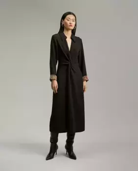 Платье миди с узлом Lola Casademunt, цвет Negro