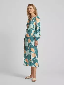 Платье миди с узором по всей поверхности Tom Tailor