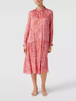 Платье миди с узором по всей поверхности Esprit Collection, розовый