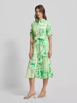 Платье миди с узором по всей поверхности Milano Italy