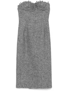 Платье миди с узором в елочку Ermanno Scervino, черный