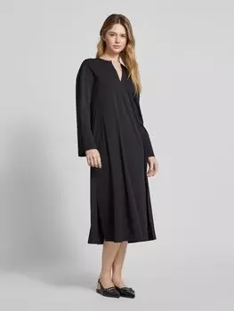 Платье миди с V-образным вырезом 'RAPACE' MM, черный