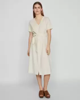 Платье миди с V-образным вырезом Vila, цвет Nude