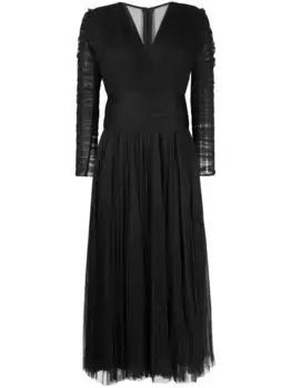 Платье миди с V-образным вырезом Ana Radu, черный