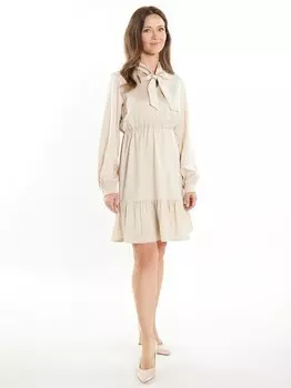 Платье миди с воланом Usha, бежевый