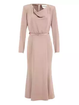 Платье миди с воротником-хомутом Roland Mouret, нейтральный