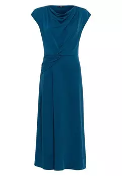 Платье миди с воротником-хомутом Zero, зеленый