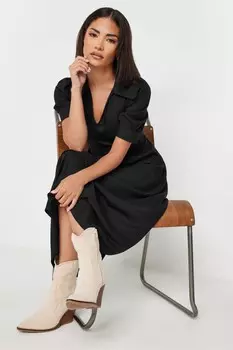 Платье миди с воротником Pixiegirl Petite, черный