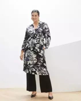 Платье миди с воротником-полеро Couchel, черный