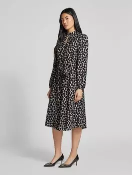 Платье миди с воротником-стойкой More & More, черный