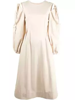 Платье миди с вырезами MSGM, нейтральный