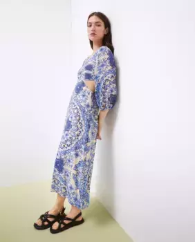 Платье миди с вырезами Tintoretto, синий