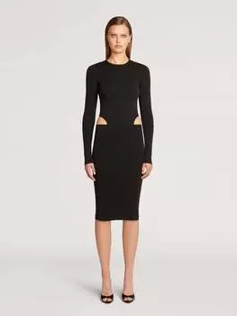 Платье миди с вырезами Wolford, черный
