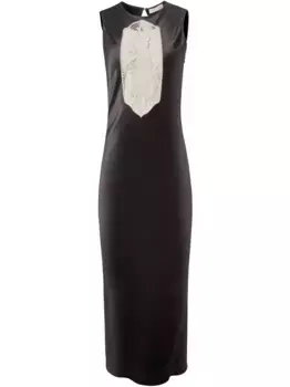 Платье миди с вырезом Alejandra Alonso Rojas, черный