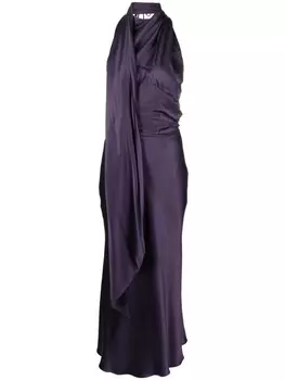 Платье миди с вырезом халтер Materiel, фиолетовый