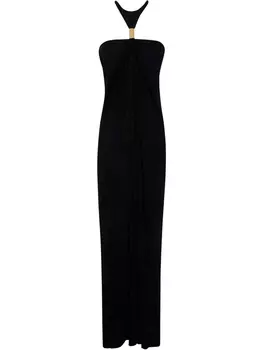 Платье миди с вырезом халтер TOM FORD, черный