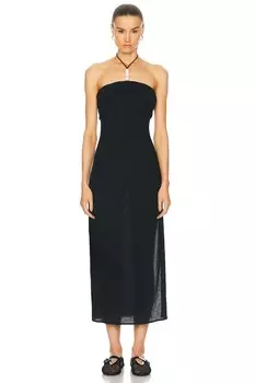 Платье миди с вырезом из бисера Magda Butrym, черный