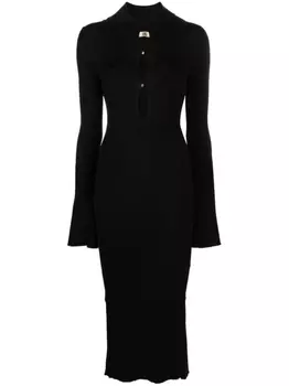 Платье миди с вырезом KNWLS, черный