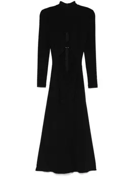 Платье миди с вырезом NISSA, черный