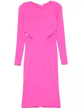 Платье миди с вырезом Patrizia Pepe, розовый