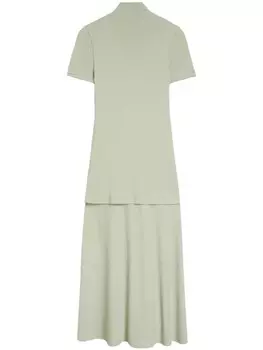 Платье миди с высоким воротником Jil Sander, зеленый