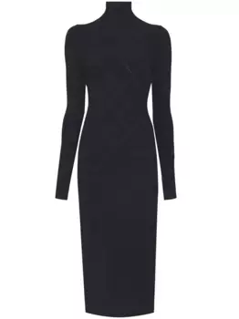 Платье миди с высоким воротником Proenza Schouler White Label, черный