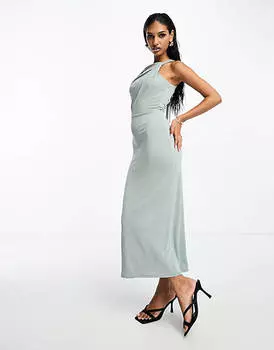 Платье миди с закрученной бретелькой ASOS DESIGN