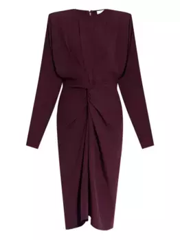 Платье миди с закрученной деталью STELLA MCCARTNEY, красный