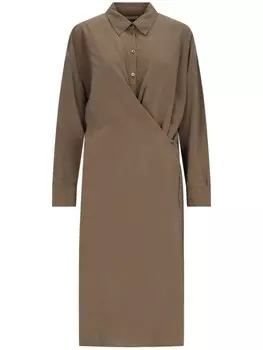 Платье миди с закрученным узором LEMAIRE, коричневый