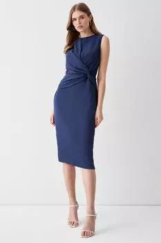 Платье миди с закрученными деталями Coast, темно-синий