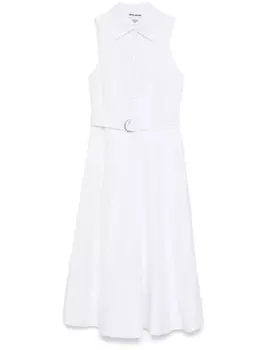 Платье миди с заниженной талией DKNY, белый