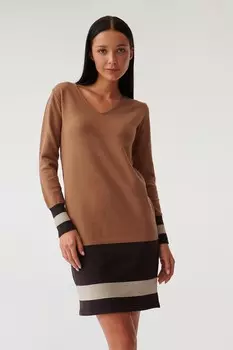 Платье миди с заостренными и заниженными рукавами Tatuum, черный