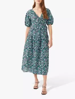 Платье миди с запахом и цветочным принтом Great Plains Zinnia, Многоцветный