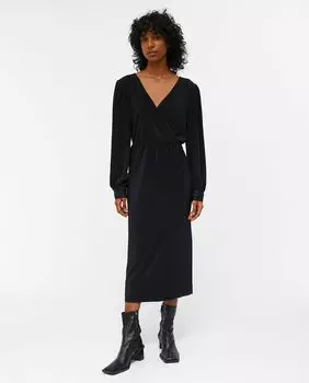Платье миди с запахом Object, черный