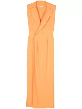 Платье миди с запахом Patrizia Pepe, оранжевое