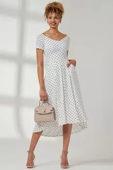 Платье миди с запахом спереди Бардо Jolie Moi, белый